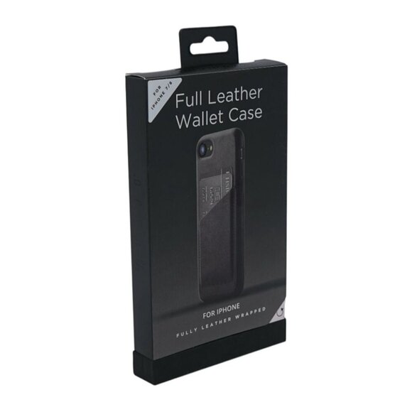 Mujjo Full Leather Wallet Case for iPhone – Premium Leather Wrapped, Black (Pack - Picture 3 of 5